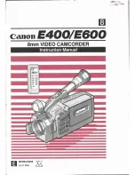 Preview for 1 page of Canon E 600 Instruction Manual