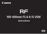 Preview for 1 page of Canon EF 100-400mm f/4.5-5.6L IS USM Instructions Manual