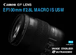 Canon EF 100mm f/2.8L MARCO IS USM Instruction предпросмотр