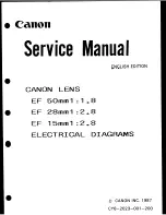 Canon EF 15mm1:2.8 Service Manual preview