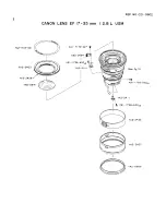 Предварительный просмотр 3 страницы Canon EF 17-35mm 1:2.8 L USM Parts Catalog