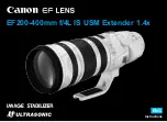 Canon EF 200-400mm f/4L IS USM Extender 1.4X Instruction preview