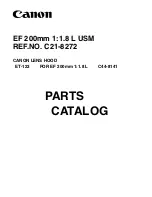 Предварительный просмотр 1 страницы Canon EF 200mm 1:1.8 L USM Parts Catalog