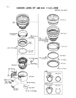 Предварительный просмотр 2 страницы Canon EF 200mm 1:1.8 L USM Parts Catalog