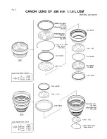 Предварительный просмотр 3 страницы Canon EF 200mm 1:1.8 L USM Parts Catalog