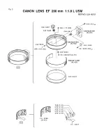 Предварительный просмотр 4 страницы Canon EF 200mm 1:1.8 L USM Parts Catalog