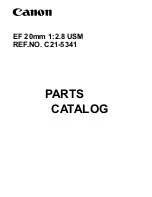 Canon EF 20mm 1:2.8 USM Parts Catalog предпросмотр