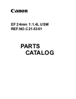 Canon EF 24mm f/1.4L II USM Parts Catalog preview