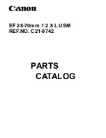 Canon EF 28-70mm 1:2.8 L USM Parts Catalog preview