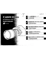 Предварительный просмотр 1 страницы Canon EF 300 mm F4L IS Instructions Manual