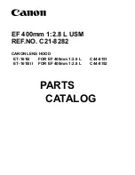 Предварительный просмотр 1 страницы Canon EF 400mm 1:2.8 L USM Parts Catalog