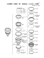 Предварительный просмотр 3 страницы Canon EF 400mm 1:2.8 L USM Parts Catalog