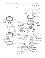 Предварительный просмотр 4 страницы Canon EF 400mm 1:2.8 L USM Parts Catalog