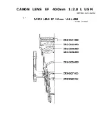 Предварительный просмотр 9 страницы Canon EF 400mm 1:2.8 L USM Parts Catalog