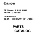 Canon EF 500mm 1:4.5 L USM Parts Catalog предпросмотр