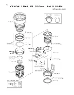Предварительный просмотр 2 страницы Canon EF 500mm 1:4.5 L USM Parts Catalog