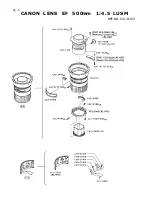 Предварительный просмотр 6 страницы Canon EF 500mm 1:4.5 L USM Parts Catalog
