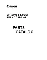 Предварительный просмотр 1 страницы Canon EF 50mm 1:1.4 USM Parts Catalog