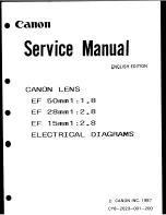 Предварительный просмотр 1 страницы Canon EF 50mm1:1.8 Service Manual