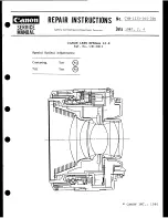 Предварительный просмотр 3 страницы Canon EF 50mm1:1.8 Service Manual