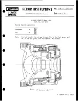 Предварительный просмотр 56 страницы Canon EF 50mm1:1.8 Service Manual