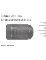 Canon EF-555-250mm f/4-5.6 IS STM Instructions Manual preview
