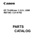 Canon EF 70-200mm 1:2.8 L USM Parts Catalog preview