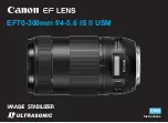 Canon EF 70-300mm f/4.5-5.6 IS USM Instructions Manual предпросмотр