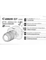 Canon EF 75-300 mm F4-5 Instructions Manual предпросмотр