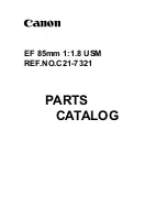 Предварительный просмотр 1 страницы Canon EF 85mm 1:1.8 USM Parts Catalog