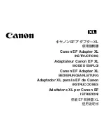 Предварительный просмотр 1 страницы Canon EF Adapter XL Instructions Manual