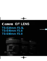 Canon EF LENS TS-E24MM F/3.5L Instruction Manual preview