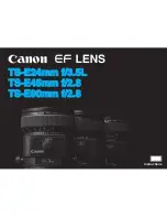 Canon EF LENS TS-E24MM F/3.5L Instructions For Use Manual preview