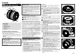 Canon EF-M 18-55mm f3.5-5.6 IS STM Instructions предпросмотр