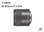 Canon EF-M32mm f/1.4 STM Instructions Manual предпросмотр