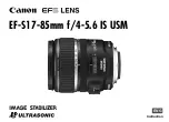 Canon EF-S 17-85mm f/4-5.6 IS USM Instruction preview