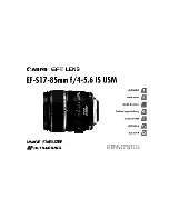 Canon EF-S17-85mm f/4-5.6 IS USM Instructions Manual предпросмотр