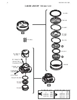 Предварительный просмотр 3 страницы Canon EF100mm 1:2.0 Parts Catalog