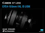 Canon EF24-105MM F/4L IS USM Instruction предпросмотр