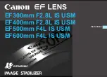 Canon EF300mm f/2.8L IS II USM Instructions Manual preview