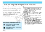 Preview for 2 page of Canon EF50mm f/1.0L USM Instruction Manual