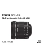 Canon EFSLens EF-S10-18mm/4.5-5.6 IS STM Instructions Manual preview