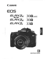 Canon Elan 7 NE 30V Date Instructions Manual предпросмотр