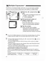 Preview for 72 page of Canon Elan 7 NE 30V Date Instructions Manual