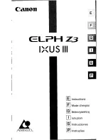 Canon ELPH Z3 Instructions Manual preview