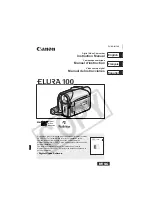 Canon Elura 100 Instruction Manual preview