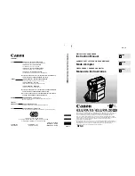 Предварительный просмотр 1 страницы Canon ELURA10 A Instruction Manual