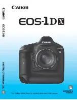 Canon EOS-1 D X Owner'S Manual preview