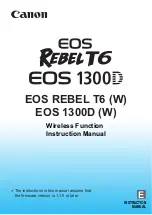 Предварительный просмотр 1 страницы Canon EOS 1300D (W) Wireless Function Instruction Manual