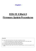 Preview for 1 page of Canon EOS-1D Mark II Digial Update Manual